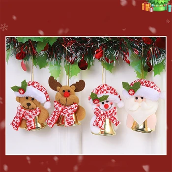 Plyšové Vianočné Jingle Bells Ozdôb,Vianočných Zvonov Prívesok,Dovolenku Stranou Dodávky pre Vianočný Strom Decor,Okno Pamätník