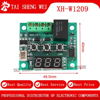 2 ks XH-W1209 W1209 DC 12V Červená Modrá Digitálne tepla v pohode temp termostat na reguláciu teploty prepnúť regulátor teploty