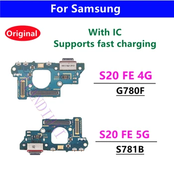 100% Originálne USB Nabíjací Port Rada Flex Kábel, Konektor Pre Samsung Galaxy S20 Fe 4G 5G G780 G780F G781 G781B Mikrofón
