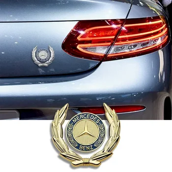 3D Kovové Auto Logo Štýl Odznak Nálepky Dvere, Bočné Okno Telo Na Mercedes Benz W211 W203 W204 W210 W124 GLC GLE Auto Príslušenstvo