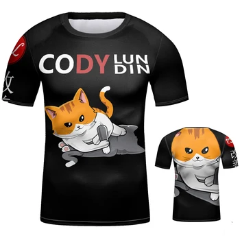 Cody Lundin Deti Kompresie T-shirt Bjj Vyrážka Stráže Krátky Rukáv Topy Fitness Chlapci Box Sport Nosenie