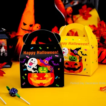 10pcs Halloween Cartoon Darčekovej krabičke, Cukríky a Sušienky Balenie Trick or Treat pre Deti Hostia Halloween Party Dodávky