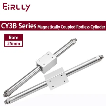 CY3B Série Magneticky Spolu Rodless valcov vŕtanie 25 mm vysoký tlak hliníkovej zliatiny pneumatické vzduchu valec CY3B25-100/1500