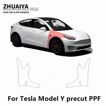 2020-2024 Pre Tesla Model Y Plný Blatník PPF Farba ochranný Film 8mil karosérie film