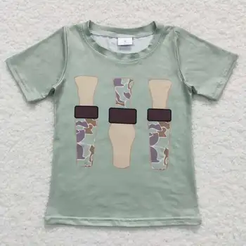 RTS Baby Oblek Vytlačené Kamufláž Fľaša Zelený Krátky Rukáv Tričko detské Oblečenie Letné Boutique Oblečenie