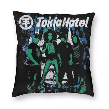 TOKIO HOTEL KAPELY Tom Kaulitz obliečka na Vankúš Vytlačené Polyester Vankúš Darček Hodiť Vankúš Kryt Miestna Námestie 45X45cm