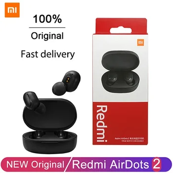 Pôvodný Xiao Slúchadlá Redmi AirDots 2 Bezdrôtové Slúchadlá Bluetooth 5.0 TWS Športové Stereo Hudby HiFi Slúchadlá s Mikrofónom