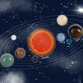 Stôl Ozdoby Prieskum Vesmíru Planéty Prírodného Kameňa Odber Osem Planét Drahokam Solárny Systém Crystal Ball