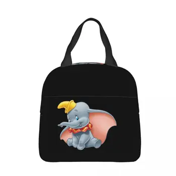 Disney Dumbo Zvierat Izolované Obed Taška S Vysokou Kapacitou Cartoon Slon Jedlo Kontajner Thermal Bag Tote Lunch Box Office Cestovanie