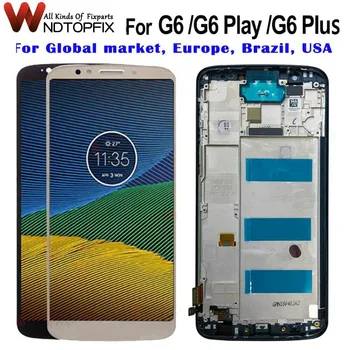 Pre Motorola Moto G6 Hrať LCD XT1922 Displej Dotykový Displej Digitalizátorom. Montáž G6 prehrávania Vymena Na Moto G6 Plus LCD Displej