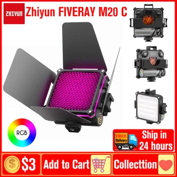 Zhiyun FIVERAY M20 M20C RGB LED Video Svetlo 20W Bi-color Prenosné Fotografie Osvetlenie Vyplniť Lampa pre Fotografie Studio Video Youtube
