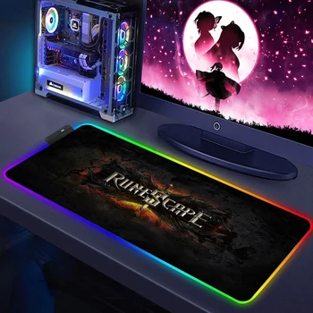 Veľké RGB Podložka pod Myš xxl Gaming Mousepad LED Mause Pad Hráč Kópiu Runescape Myši Koberec Veľké Mause Pad Stôl Pad Mat s Podsvietený
