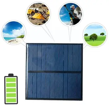 Solárne 6V Mini Solárny Systém urob si sám Pre Batériou Solárny Panel Telefón Prenosné Nabíjačky 140MA 80x80mm Vysokú Mieru konverzie