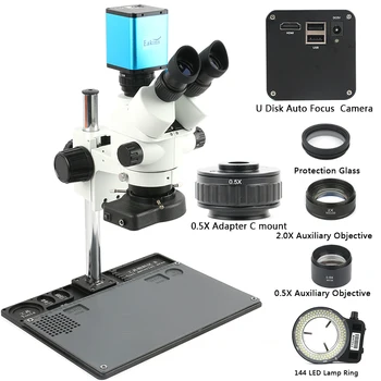 3.5 X 90X Súčasne-Hlavná trinokulárny kyowa Stereo Mikroskopom + Automatickým Zaostrovaním SONY Snímač 1080P HDMI Priemyselné C mount Video Kamera