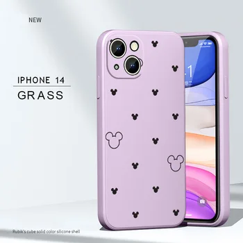 Mickey Mouse, Minnie Telefón puzdro Pre Apple iPhone 14 13 12 mini 11 Pro Max 8 7 Plus XR XS X Kvapaliny Lano Funda Kryt