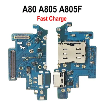 Nabíjanie Nabíjací Port USB Dock Konektor Flex Kábel Pre Samsung Galaxy A80 A805 A805F SM-A805F Plnenie Flex