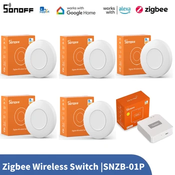 SONOFF SNZB-01P Smart Zigbee Prepínač Bezdrôtovej komunikácie Smart Scény cez eWeLink obojsmerné Ovládanie s TX Ultimate vypínač NSPanel Pro