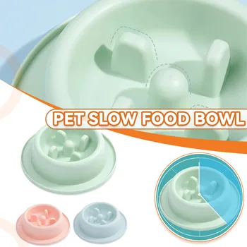 Anti-zadusenia misy pet pomaly potravín miska pomaly potravín, plastové šteňa mačka misy anti-prehĺtaní zásobník zdravé kŕmenie dodávky potravín