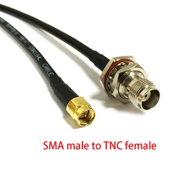 Nové SMA Samec Konektor Konektor Prepínač TNC Female Jack Konvertor RG58 Pigtail Kábel Veľkoobchod Rýchlu Loď 50 20