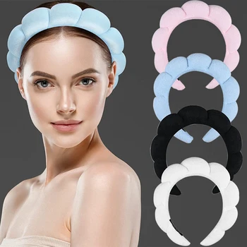 Jednoduché jednofarebné Twist Hubky hlavový most Módne Velvet Hairband Pre Ženy SPA Make Up a Vlasy Hoop Vlasy Príslušenstvo pokrývku hlavy