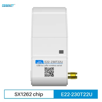 SX1262 230.125 MHz Lora Bezdrôtový RF Modul E22-230T22U s Anténou USB Nižší Výkon 22dBm Dlhé Vzdialenosti 5 km LBT RSSI CDSENT