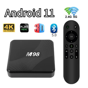 M98 TV Box Android 11 Amlogic S905Y4 Podpora Dual WiFi 4G 5G BT 5.0 ATV HD 4K 3D AV1 2 GB 64 GB Smart Box