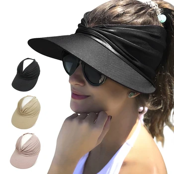 2023 Nové Letné Pláž Hat Veľké Tienidlo Slnko Čiapky Pre Ženy Outdoor UV Ochranu Top Prázdne Športové šiltovku Pláž Hat