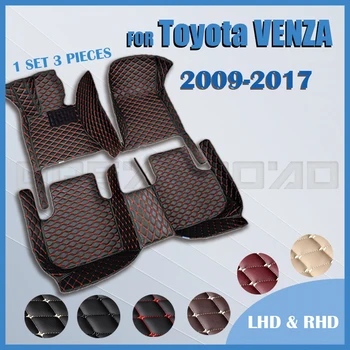 Auto podlahové rohože pre Toyota VENZA 2009 2010 2011 2012 2013 2014 2015 2016 2017 Vlastné auto nohy Podložky automobilový koberec kryt