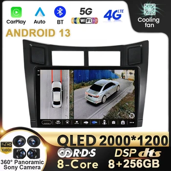 Android 13 Carplay Auto Multimediálny Prehrávač Pre Toyota Yaris 2007 Rádio Fascia autorádia 2005 - 2012 WIFI 4G GPS BT Navigator QLED