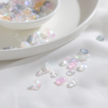 Rainbow Farba Crystal Korálky Presklené petal-tvarované Voľné Dištančné Korálky 10pcs Pre Šperky, Takže Vlásenky Ručné Diy Príslušenstvo