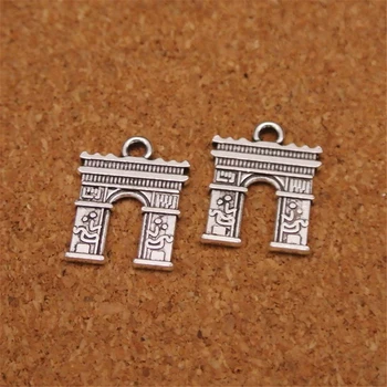 20PCS Antické Bronzové 2Sided Arc de Triomphe Prívesok Charms Cestovanie v Paríži Príslušenstvo DIY Handmade Šperkov Náhrdelník Náramok