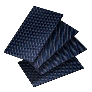 400x500x6.0 mm skutočné uhlíkové vlákno 3 k čisto čierna modrá doska farba carbon fiber list na rok 2018 honda accord uhlíkových vlákien
