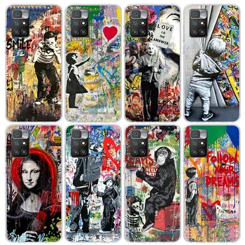 Banksy Graffiti Art Telefón puzdro Pre Xiao Redmi 12C 12 10C, 10A 10 9C 9A 9T 9 8 8A 7A 6A 7 6 Pro K60 K40 K20 S2 Tlač Fundas
