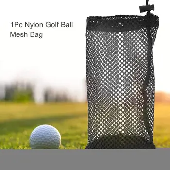 Odolný Nylon Mesh Sieťky Taška Puzdro Golf, Tenis Loptu Skladovania Účtovná Držiteľ F9N7
