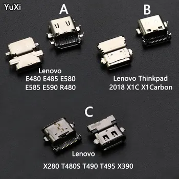 TYP-C, USB Nabíjací Port Konektor Zásuvka Pre Lenovo Tablet E480 E485 E580 Thinkpad 2018 X1C X1Carbon X280 T480S Konektor nabíjania