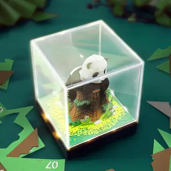 Roztomilý Mini Panoramatické Ručne viazaný Panda 3D Papier Rezbárske Umenie, Remeslo Aróma poznámkový blok Poznámok Držiak na Pero 2024