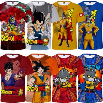 2023 Nové Dragon Ball Téma Top Fashion Komiksu, Anime Pohode pánske T-shirt Muž Anime 3DT Tričko Chlapec Ulici Letné Oblečenie, Topy