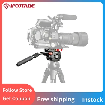 IFOOTAGE K7 Video Kamera, Statív Tekutiny Presuňte Pan Vedúci s 1/4 3/8 Skrutky Posuvné Rýchle Uvoľnenie Doska pre Canon, Nikon, Sony DSLR