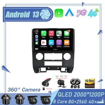 Android 13 Auto Rádio Multimediálny Prehrávač Videa Navigáciu Stereo GPS Carplay 2Din Č. DVD Pre Ford Escape roky 2007-2012