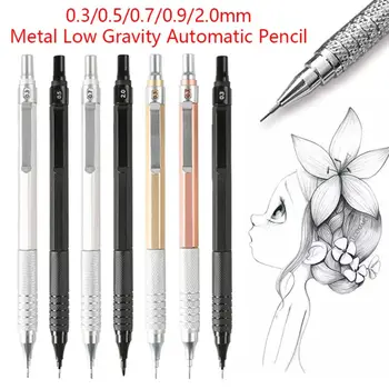 Nízka Gravitácia Mechanická Ceruzka 0.3/0.5/0.7/0.9/2.0 mm Papiernictvo Hnuteľného Ceruzka Kovové Patentné Ceruzky Kancelárske Školské potreby