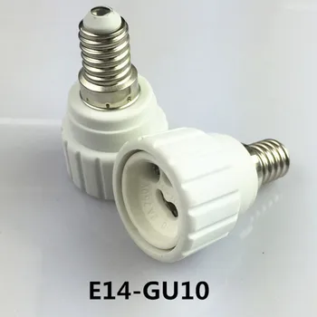 1PCS E14 na GU10 objímky Prevodníky Lampa Base Converter Led Žiarovky Adaptér