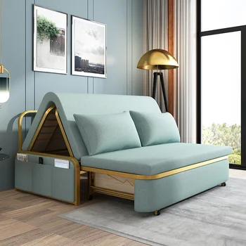 Svetlo luxusná rozkladacia pohovka s dvojakým použitím, dvojité obývacia izba multi-funkčné malý byt siete red ekonomické rozťahovací gauč posteľ