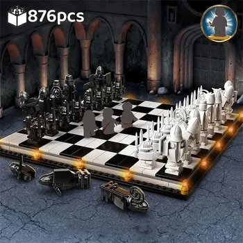 Nový Film Sprievodca Šach Magic Záverečná Výzva Interaktívne Hry, Stavebné Bloky MOC 76392 Rytier Úlohu Hrať Tehly Hračky Dieťa Dary