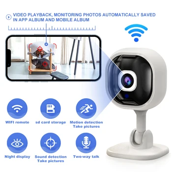 Smart Security Mini Kamera 1080P HD Nočné Videnie Videokamera Wifi Detekcia Pohybu obojsmerné Audio Home Security Video Rekordér