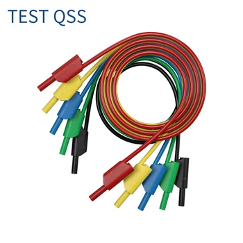 QSS 5 KS Multimeter Test Vedie Dvojaký 4 MM Banánových Plne Izolované Bezpečnosti Stohovateľné Medený Kábel Nástroj Testu Príslušenstvo Q. 70016