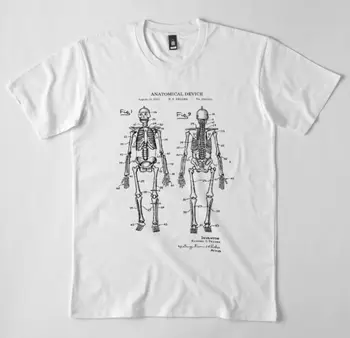 Anatomické Kostra Plán tričko - Kostra T shirt - %100 Premium Bavlna dlhé rukávy