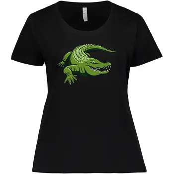 Inktastic Zelená Gator Žien Plus Veľkosť T-Shirt Alligator Plaz Zvierat Močiar