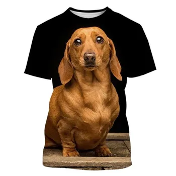 Móda Ženy/pánske Tričko Roztomilý Pes 3D Tlač T-shirt Zlatý Retriever Lete Nadrozmerná Bežné Krátky Rukáv Tees Ropa Hombre