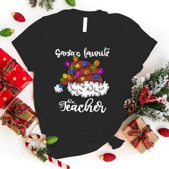 Móda Unisex Tričko Vianočné Santa Obľúbený Učiteľ Tlač Navrhnuté Letné Topy Tees(Premium T-shirt)