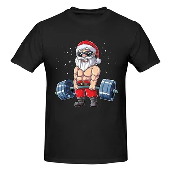 Hip Hop Zábavu v Lete pánske T-shirt Fitness Santa Tričko Santa Claus Vtip Komické 3D-tlačené O Golier Trend Rýchle Suché Voľné Tričko 6XL